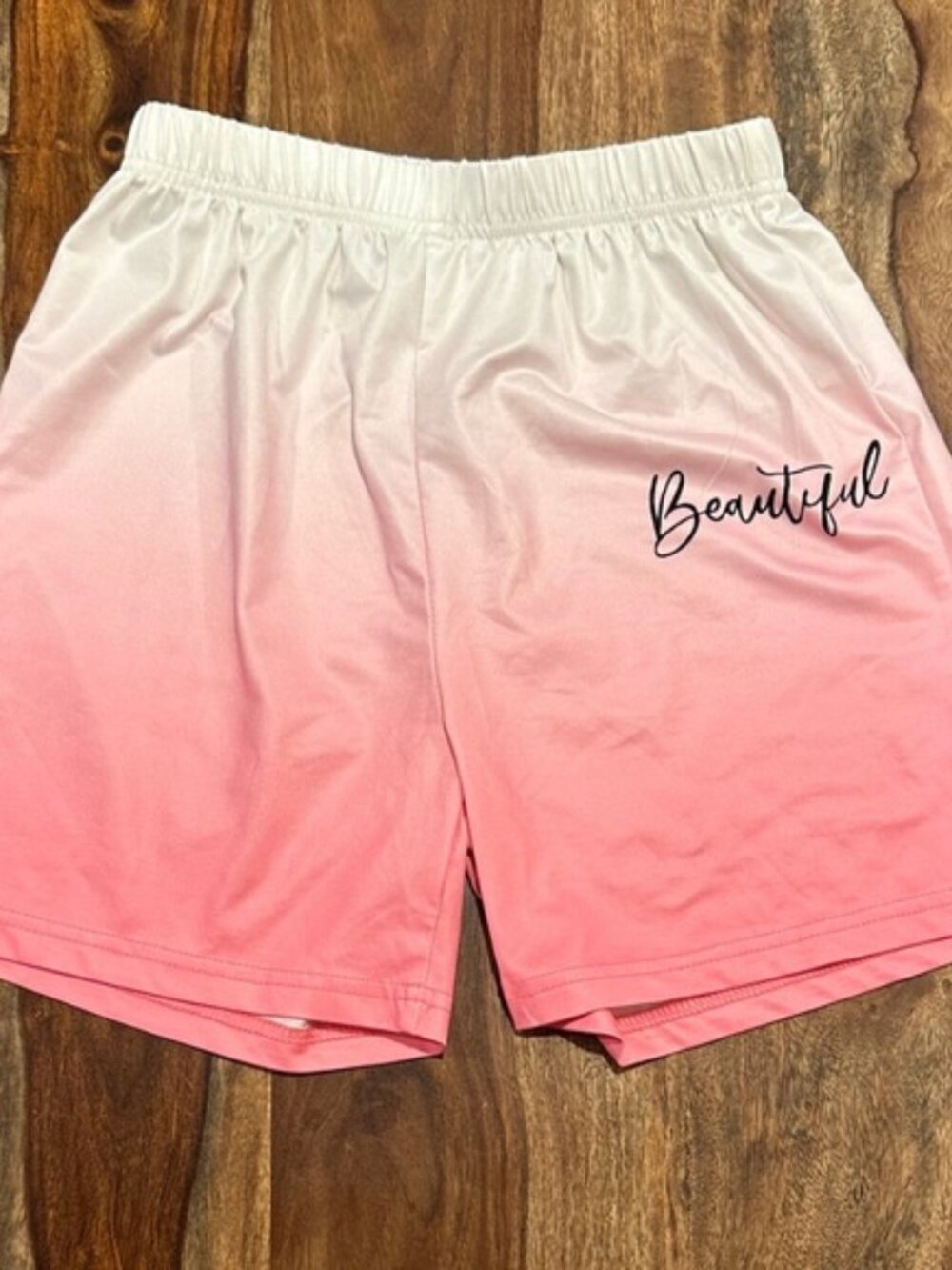 Pink and White Ombre Shorts for Kids